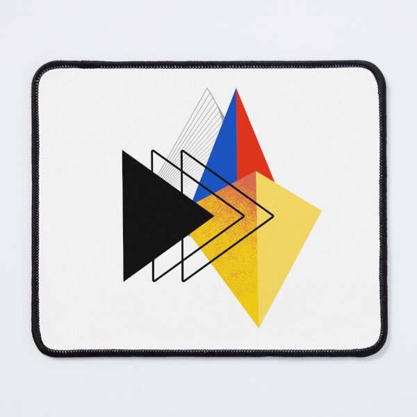 Item preview, Abstract Line Art I Triangles(Red,yellow,blue and black MINIMALIST ART) designed and sold by YohanysDesigns.