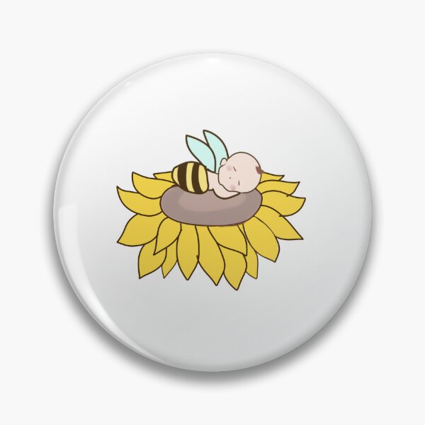 Item preview, Sleeping Bee Baby on Sunflower  designed and sold by coozeebee.