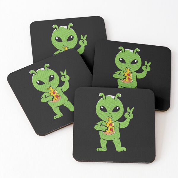 Item preview, Alien Eating Pizza UFO Extraterrestrial designed and sold by fooderiffic.