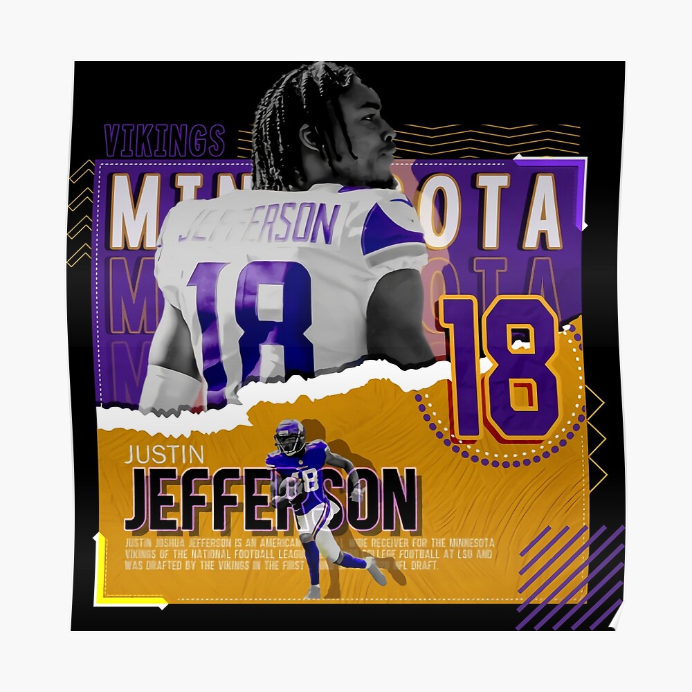 Justin Jefferson Youth Jersey Poster for Sale by Jalib