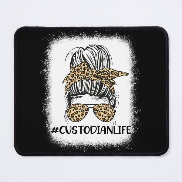 Item preview, Custodian Life Messy Bun Hair Leopard Funny Costume Gift For First Day Of School designed and sold by biigshow.