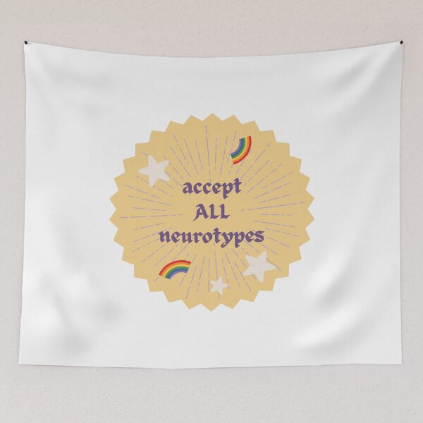 Item preview, Accept All Neurotypes | Pastel Yellow Background designed and sold by seraphmars.