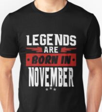 Camiseta unisex LAS LEYENDAS NACIEN EN NOVIEMBRE