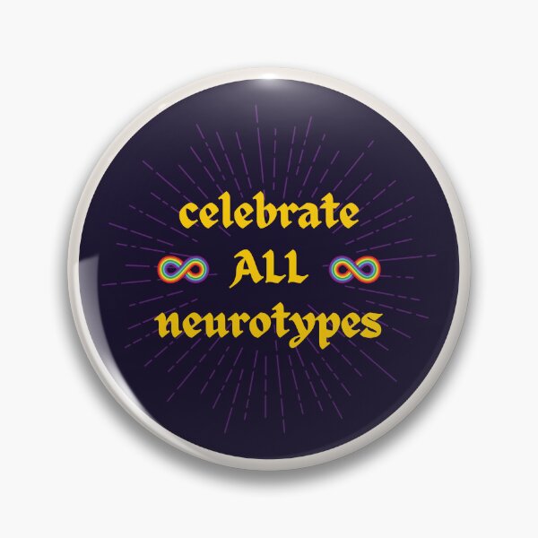 Item preview, Celebrate All Neurotypes | Dark Background with Rainbow Infinities designed and sold by seraphmars.