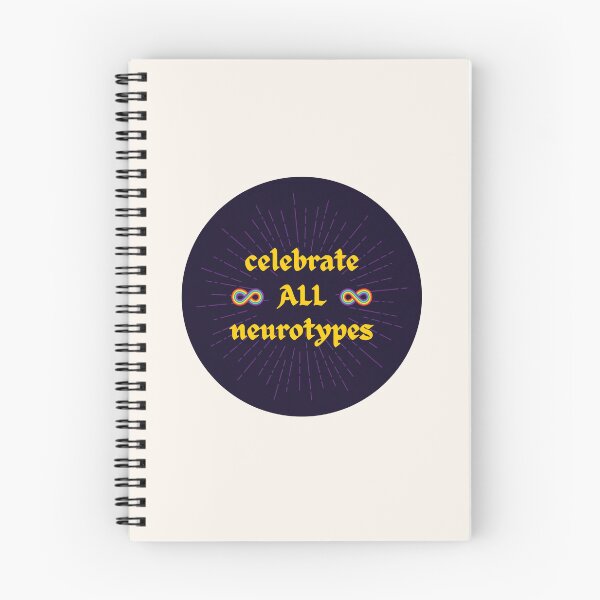 Item preview, Celebrate All Neurotypes | Dark Background with Rainbow Infinities designed and sold by seraphmars.