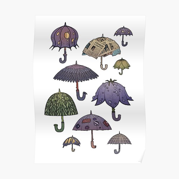 Summertime umbrellas Poster