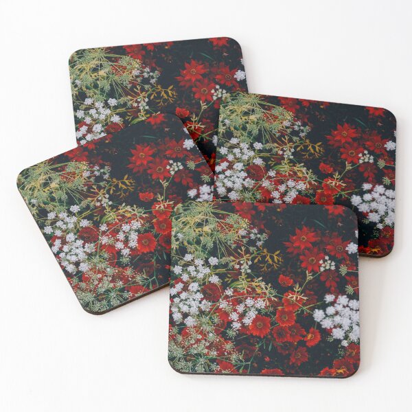 Item preview, Red and white flowers designed and sold by InHerits.