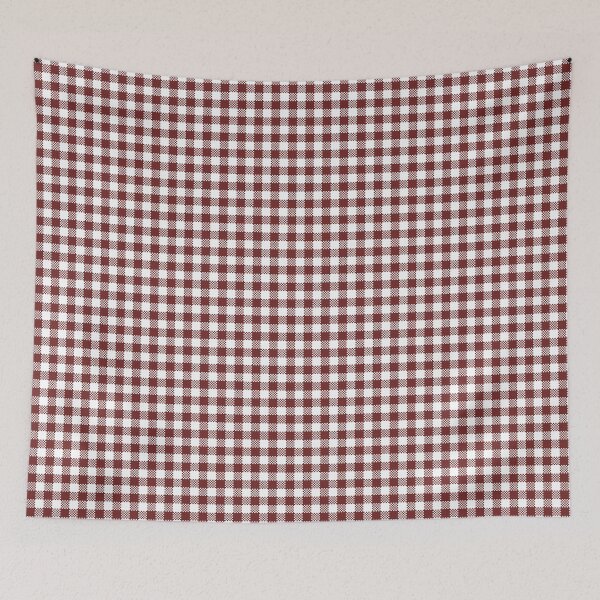 Item preview, Oxblood Maroon Gingham Checker white Retro Mod 60s designed and sold by ModSupporters.