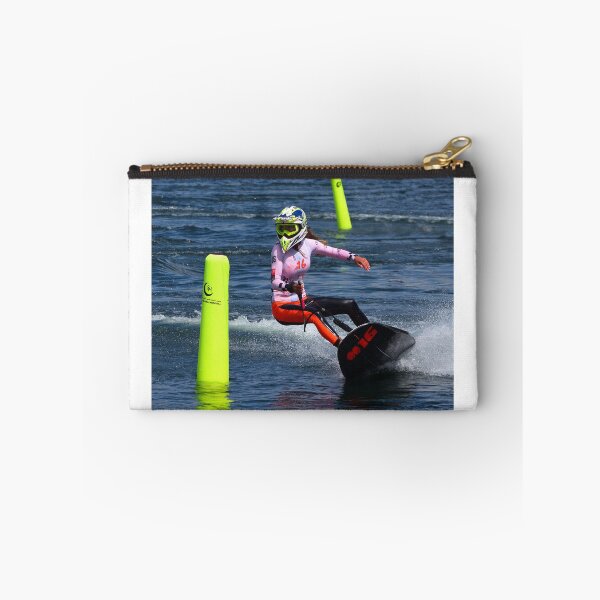 Item preview, Female Motorsurf Competitor cornering at speed making a lot of spray. designed and sold by Umdash919.