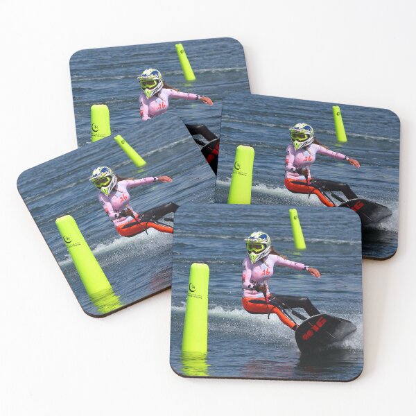 Item preview, Female Motorsurf Competitor cornering at speed making a lot of spray. designed and sold by Umdash919.