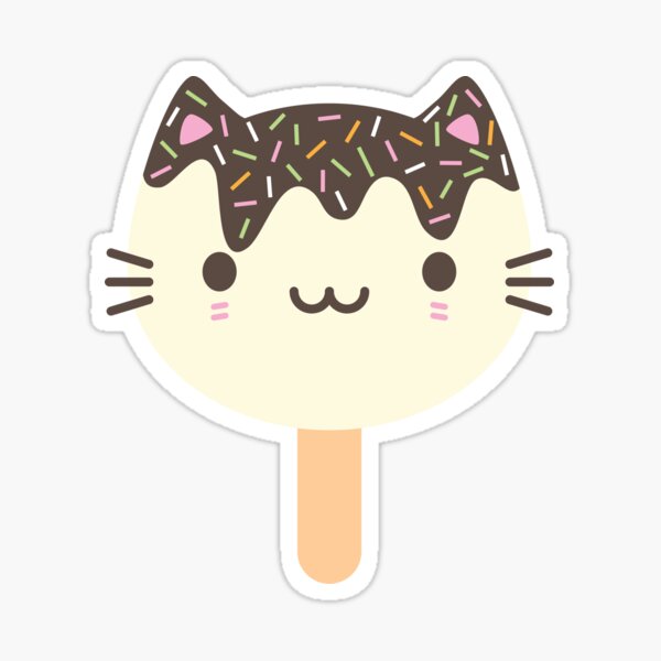 Kawaii Summer Ice Lolly Popsicle Cats Sticker