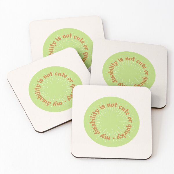 Item preview, My Disability is Not Cute or Quirky | Green Background designed and sold by seraphmars.