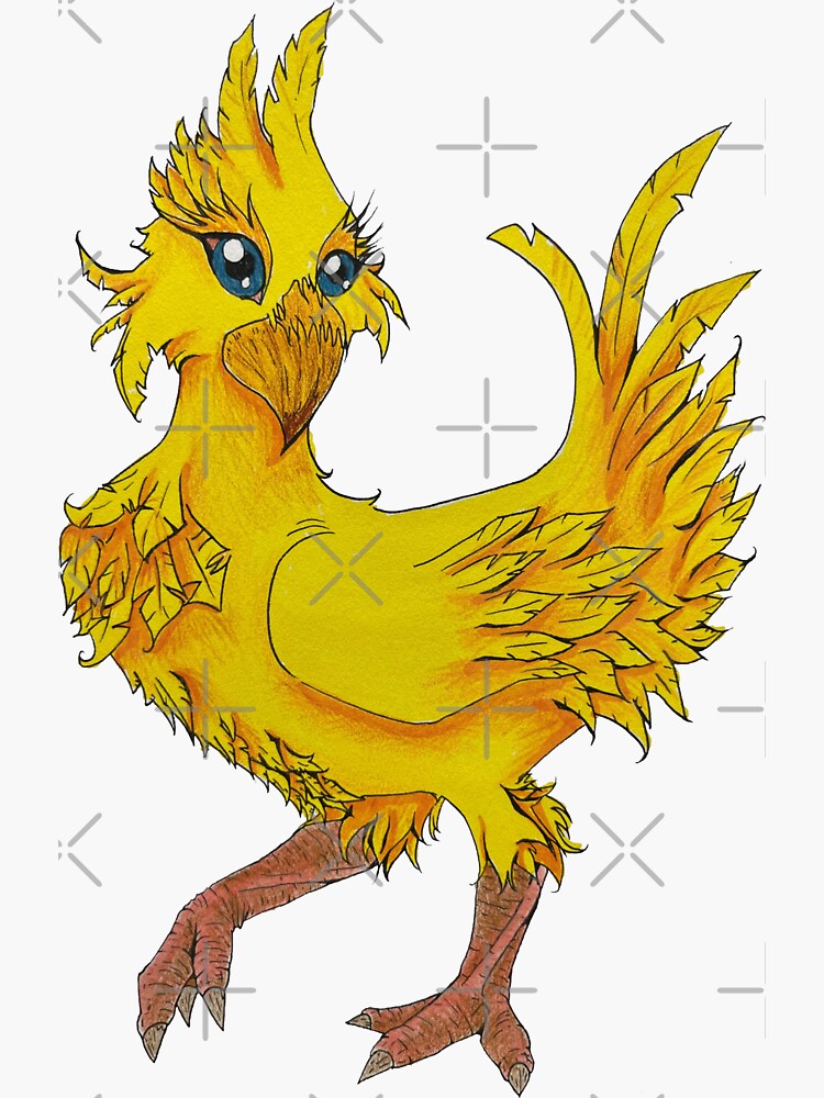 Chocobo Sticker For Sale By Maryspringfield Redbubble