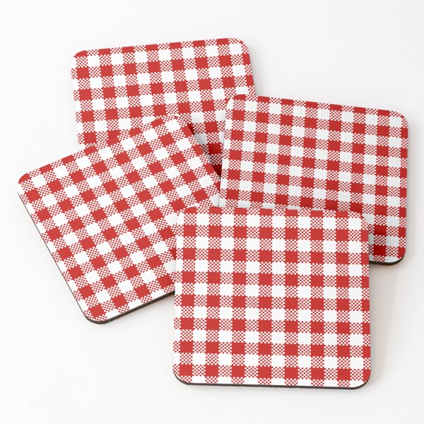 Item preview, Red Gingham Checker white red Retro Mod 60s designed and sold by ModSupporters.