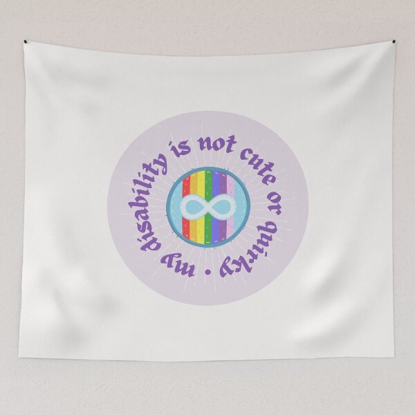 Item preview, My Disability is Not Cute or Quirky | Lavender Background designed and sold by seraphmars.