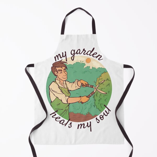 Item preview, Man cuts hedge - My garden heals my soul designed and sold by Rob-Son.