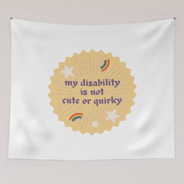 Item preview, My Disability is Not Cute or Quirky | Pastel Yellow Background designed and sold by seraphmars.