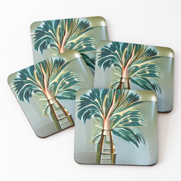 Item preview, royal palm mid-century colorful original art designed and sold by Surrealarts727.