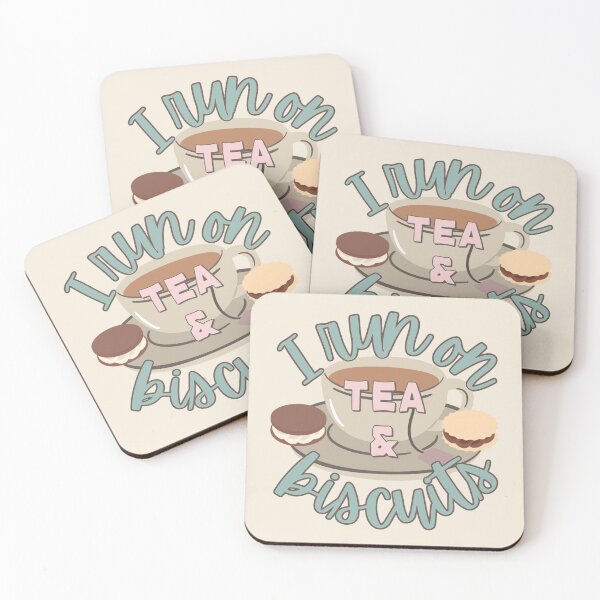 Item preview, Pastel Blue I Run On Tea And Biscuits Fun Slogan designed and sold by TrulyEpoque.