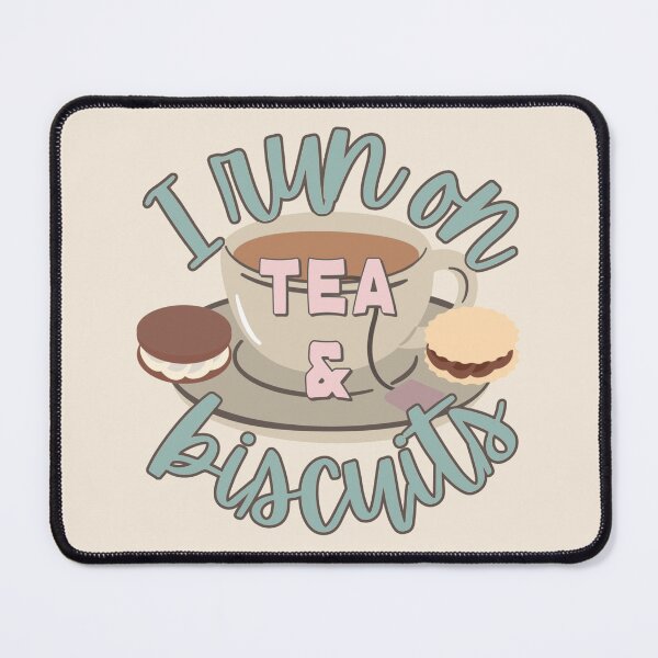 Item preview, Pastel Blue I Run On Tea And Biscuits Fun Slogan designed and sold by TrulyEpoque.