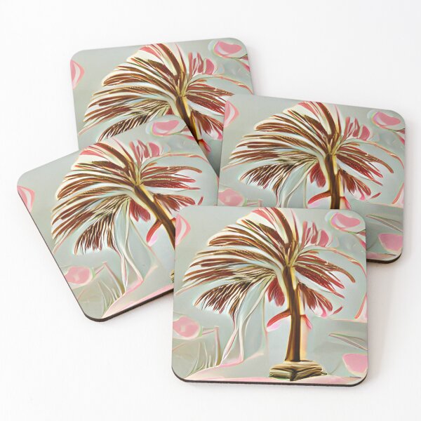Item preview, royal palm mid-century colorful original art designed and sold by Surrealarts727.