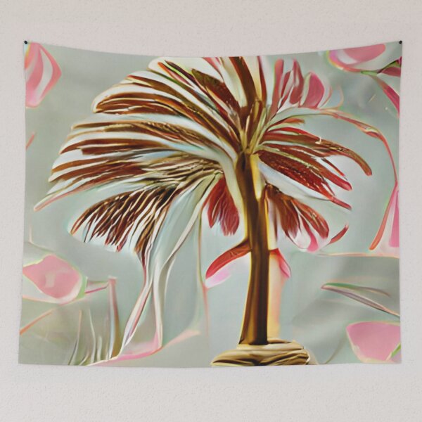 Item preview, royal palm mid-century colorful original art designed and sold by Surrealarts727.