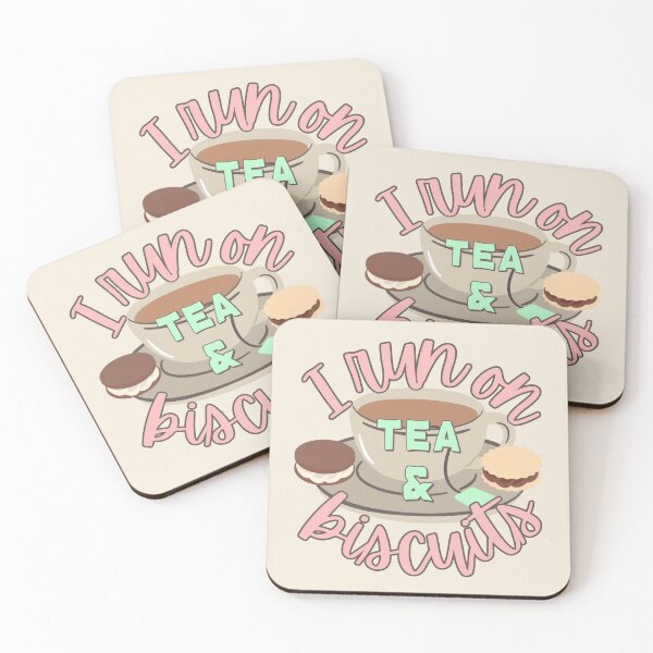 Item preview, Pastel Pink I Run On Tea And Biscuits Fun Slogan designed and sold by TrulyEpoque.