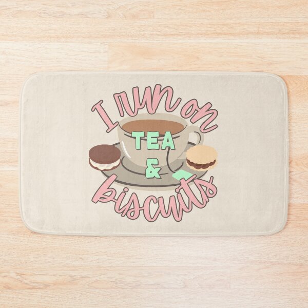 Item preview, Pastel Pink I Run On Tea And Biscuits Fun Slogan designed and sold by TrulyEpoque.