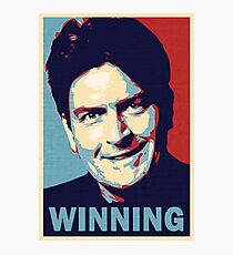 Gewinnen, von Charlie Sheen Fotodruck