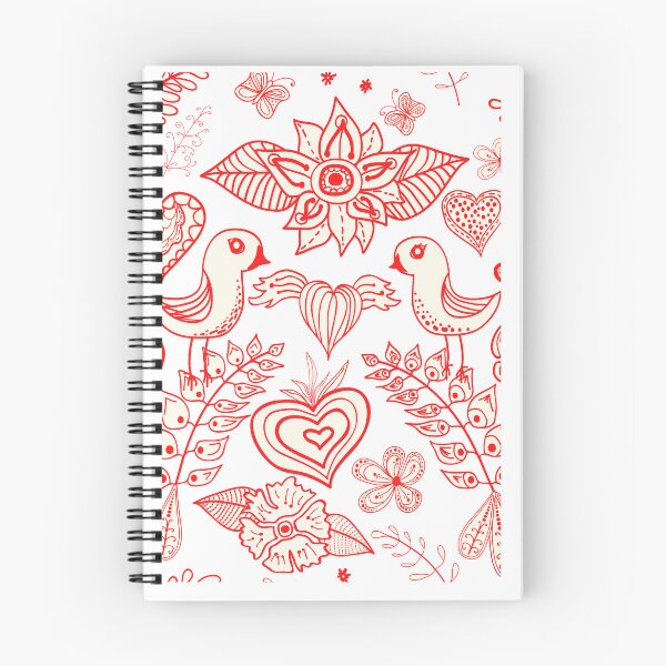 Item preview, Red birds, flowers, leaves, hearts designed and sold by PalomaHealing24.