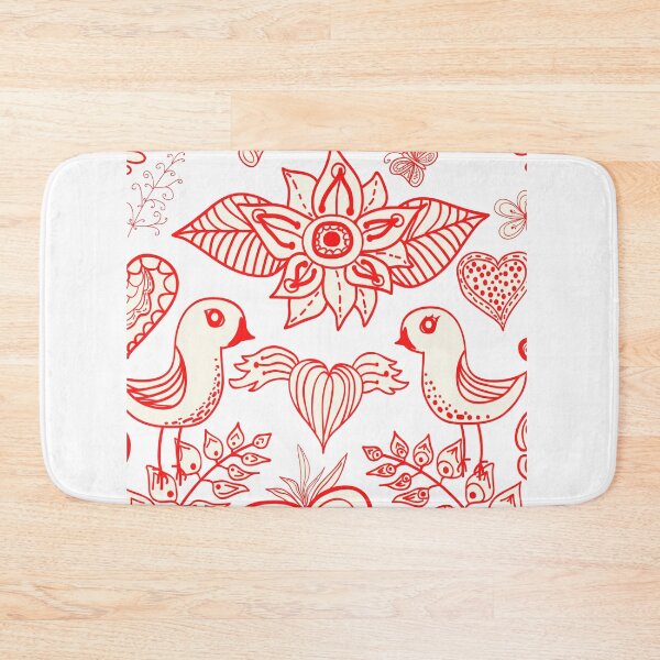 Item preview, Red birds, flowers, leaves, hearts designed and sold by PalomaHealing24.