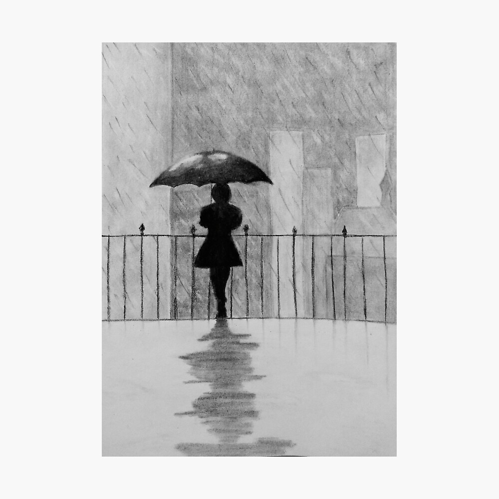Download Rain, Girl, Umbrella. Royalty-Free Stock Illustration Image -  Pixabay