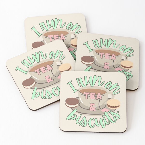 Item preview, Pastel Green I Run On Tea And Biscuits Fun Slogan designed and sold by TrulyEpoque.