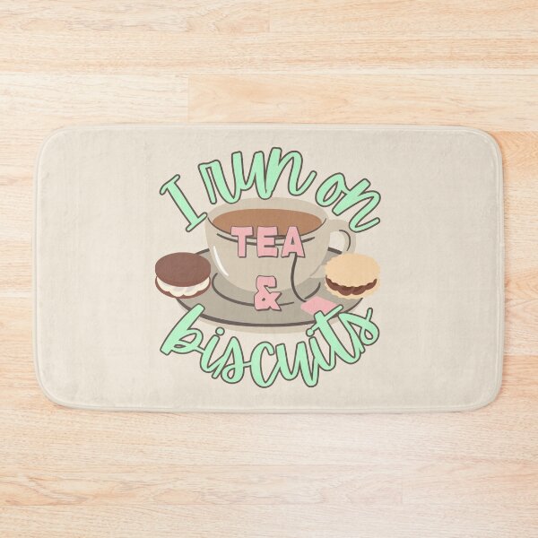 Item preview, Pastel Green I Run On Tea And Biscuits Fun Slogan designed and sold by TrulyEpoque.