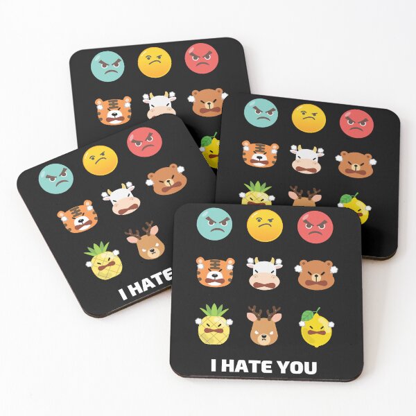 Item preview, I Hate You Emoji Funny Angry Face Emotican designed and sold by PrintBro.