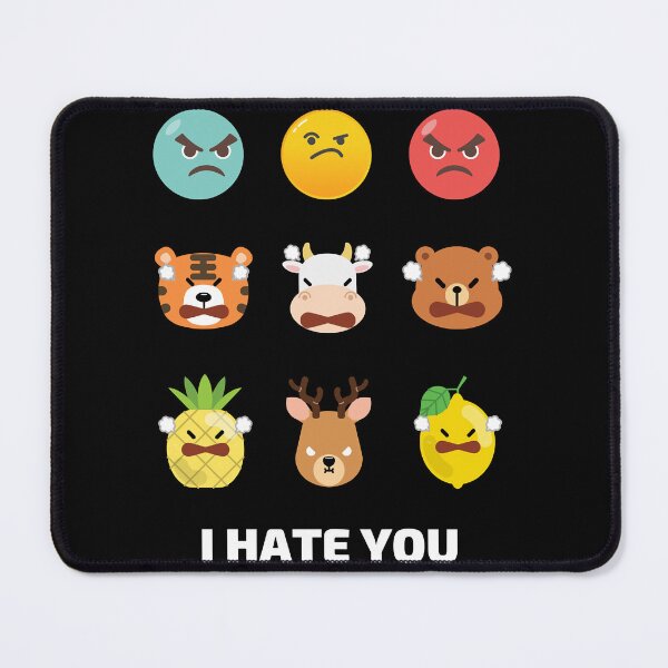 Item preview, I Hate You Emoji Funny Angry Face Emotican designed and sold by PrintBro.