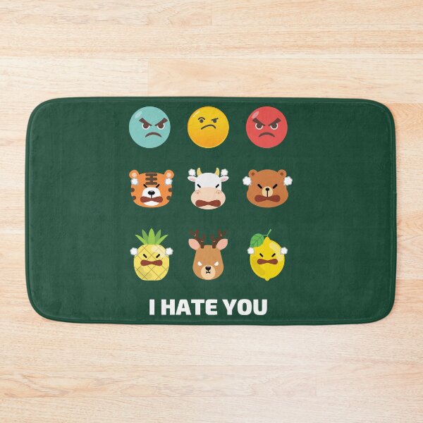 Item preview, I Hate You Emoji Funny Angry Face Emotican designed and sold by PrintBro.