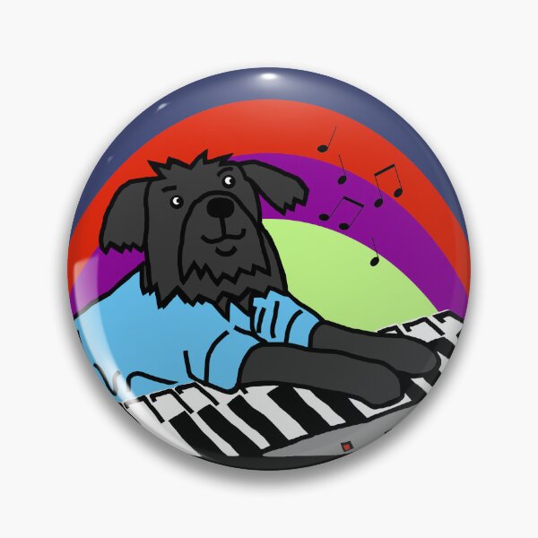 Item preview, Funny Dog Makes Music with Piano Keyboards  designed and sold by ellenhenry.