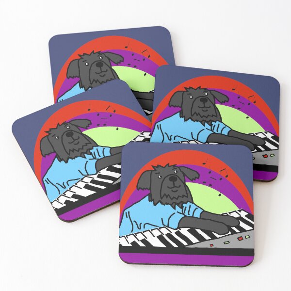 Item preview, Funny Dog Makes Music with Piano Keyboards  designed and sold by ellenhenry.