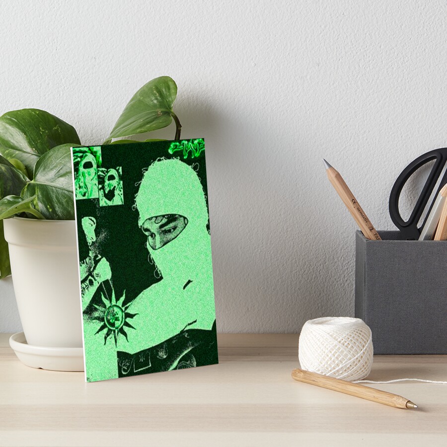 "yeat rapper neon green art" Art Board Print for Sale by michaalec