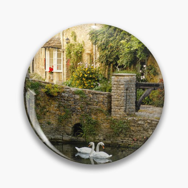 Item preview, Two Swans Castle Combe UK designed and sold by hermosaman.
