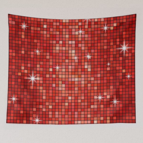 Item preview, Red Disco Ball Pattern For Disco Lovers And Disco Music Lovers - Disco Ball Pattern designed and sold by Funwithmusic.