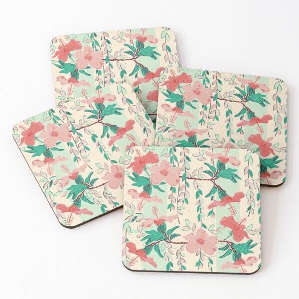 Item preview, Floral Hibiscus and hanging vines pattern with an ornamental feel designed and sold by FlamesandFrost.
