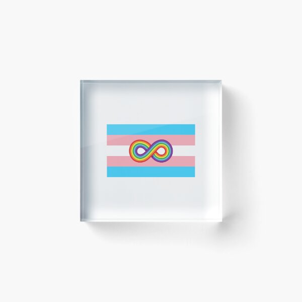 Item preview, Neurodivergent and Trans | Rainbow Infinity Trans Flag designed and sold by seraphmars.
