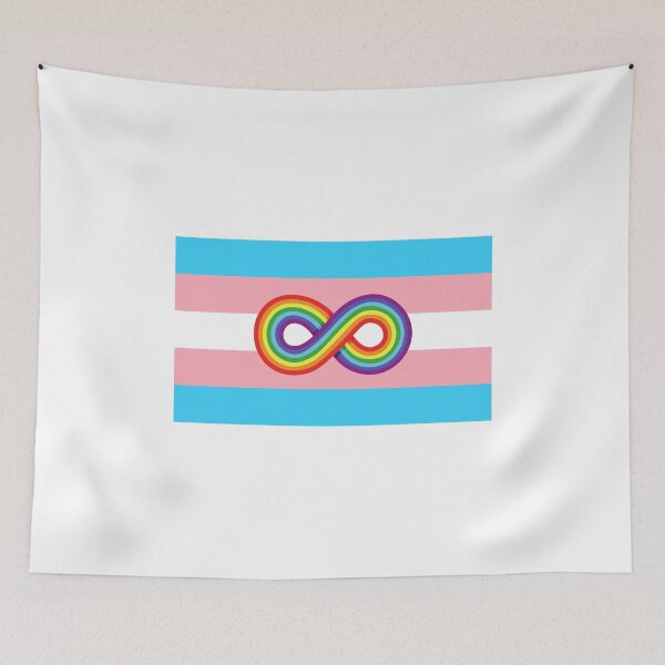 Item preview, Neurodivergent and Trans | Rainbow Infinity Trans Flag designed and sold by seraphmars.