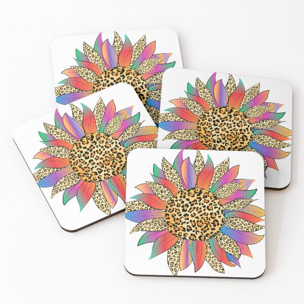 Item preview, Rainbow and leopard sunflower designed and sold by ibelieveimages.