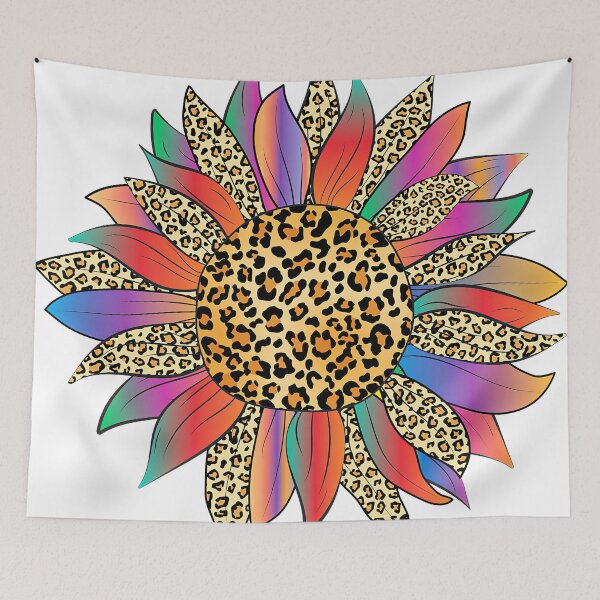 Item preview, Rainbow and leopard sunflower designed and sold by ibelieveimages.