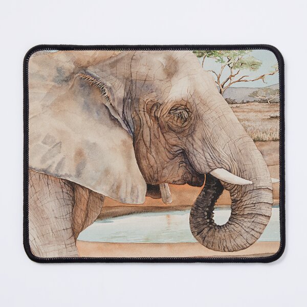 Item preview, African Elephant Watercolor designed and sold by Gayle Mahoney.