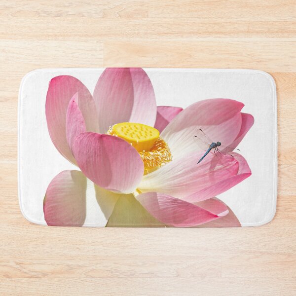 Item preview, Pink Lotus with Blue Dragonfly designed and sold by TJ Devadatta Best.