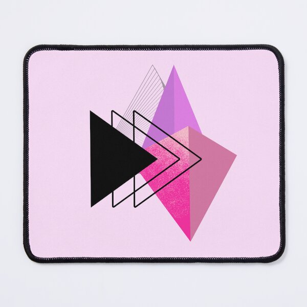 Item preview, Abstract Line Art I Triangles(pink, lilac, purple and black MINIMALIST ART) designed and sold by YohanysDesigns.